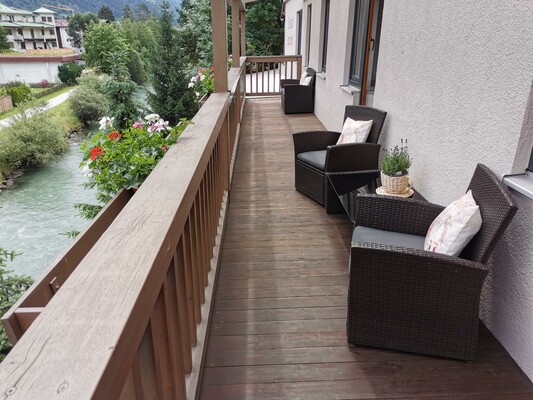Balcony with river view